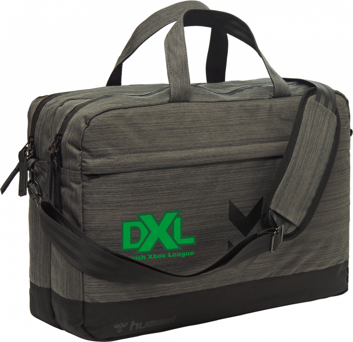Hummel - Dxl Urban Laptop Shoulder Bag - Black Melange & preto